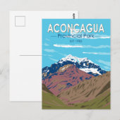Carte Postale Aconcagua Provincial Park Argentina Voyage Vintage (Devant / Derrière)