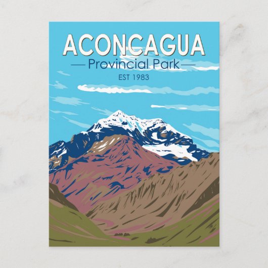 Carte Postale Aconcagua Provincial Park Argentina Voyage Vintage (Devant)