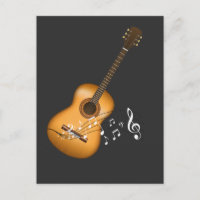 Acoustique Guitare Player Notes musicales Art Musi