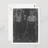 Carte Postale acrobates de cirque vintage gay (Devant / Derrière)