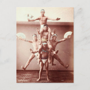 Carte Postale acrobates japonais vintages