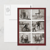 Carte Postale Acrobaties à vélo vintage (Devant / Derrière)