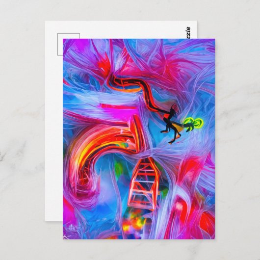 Carte Postale Acrophobie (Devant / Derrière)