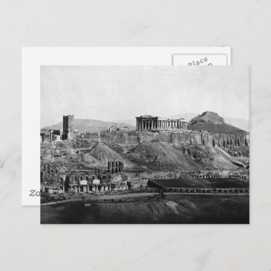 Carte Postale Acropole ~ Acropole d'Athènes Grèce 1865 (Devant / Derrière)