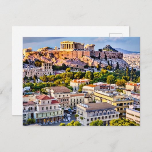 Carte Postale Acropole Athènes, Grèce (Devant / Derrière)