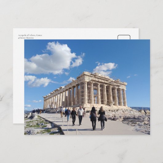 Carte Postale Acropole d'Athènes, Grèce (Devant / Derrière)