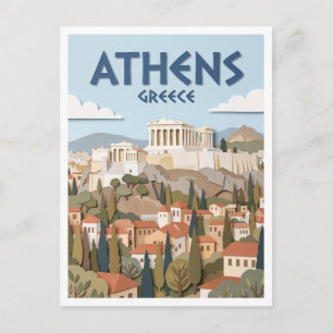 Carte Postale Acropole d'Athènes Grèce