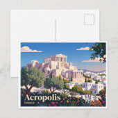Carte Postale Acropole d'Athènes Grèce (Devant / Derrière)
