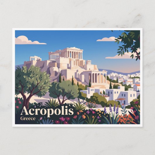 Carte Postale Acropole d'Athènes Grèce (Devant)