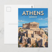 Carte Postale Acropole d'Athènes Grèce (Devant / Derrière)