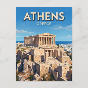 Carte Postale Acropole d'Athènes Grèce
