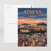 Carte Postale Acropole d'Athènes Grèce (Devant / Derrière)