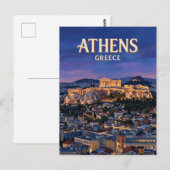 Carte Postale Acropole d'Athènes Grèce (Devant / Derrière)