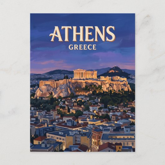 Carte Postale Acropole d'Athènes Grèce (Devant)