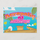 Carte Postale Acropole d'Athènes poster de voyage Grèce. (Devant)