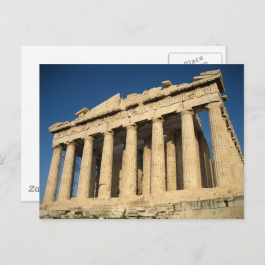 Carte Postale Acropole du Parthénon à Athènes (Devant / Derrière)