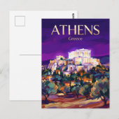Carte Postale Acropole Grèce (Devant / Derrière)
