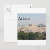 Carte Postale Acropole grecque d'Athènes (Devant / Derrière)