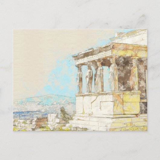 Carte Postale Acropole vintage, Athènes, GRÈCE (Devant)