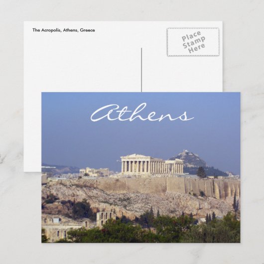 Carte Postale acropolis athens (Devant / Derrière)