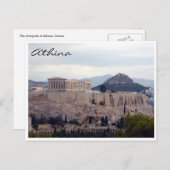 Carte Postale acropolis colline athína (Devant / Derrière)