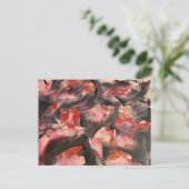 Carte postale acrylique noire et rouge (Debout devant)