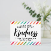 Carte Postale Acte aléatoire de gentillesse" Motivationnel (Debout devant)