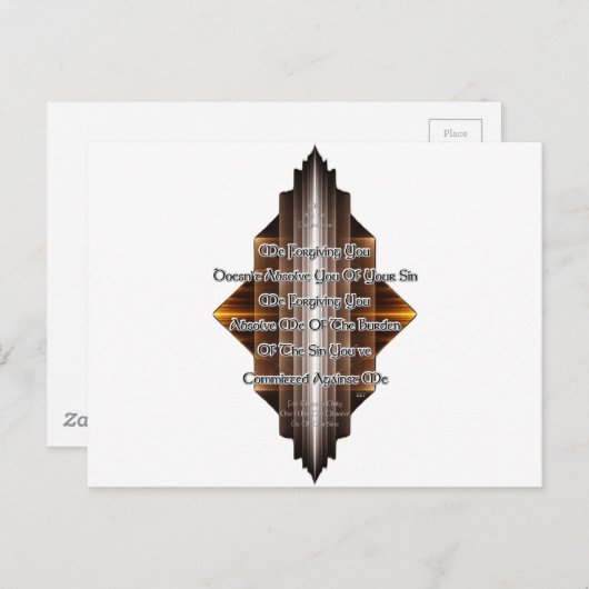 Carte Postale Acte De Pardon (Devant / Derrière)