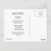 Carte Postale Actes aléatoires de bonté (Dos)