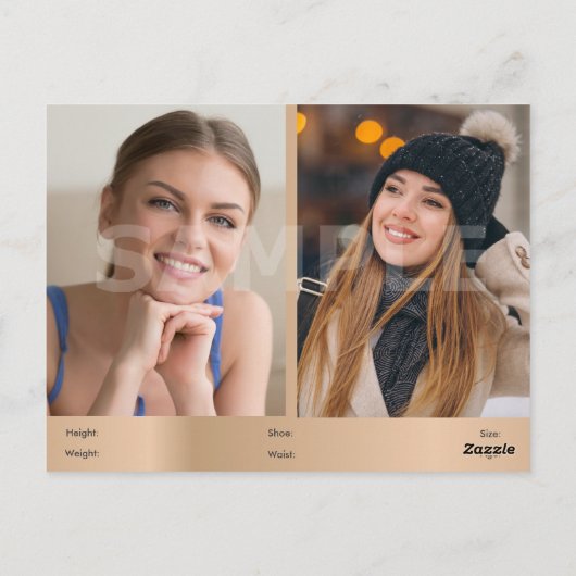 Carte Postale Acteur de capture d'écran à 2 côtés et modèle (Dos)