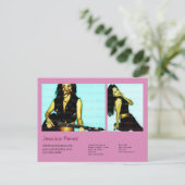 Carte Postale Acteur et modèle 2 Tiré Pink Headshot Comp (Debout devant)