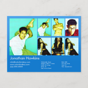 Carte Postale Acteur et modèle Bleu Capture d'écran