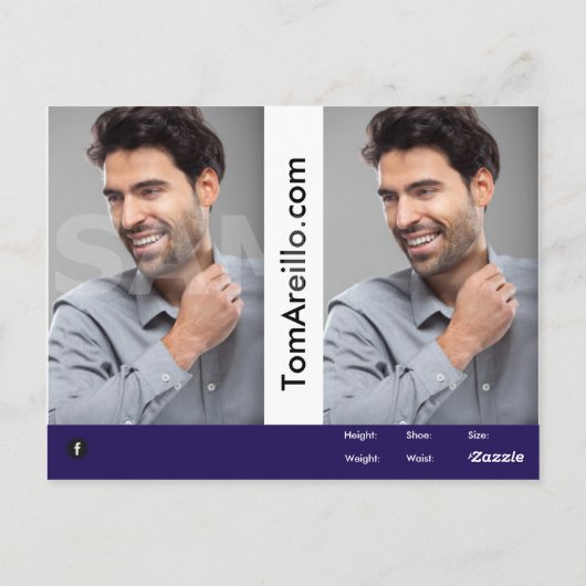 Carte Postale Acteur et modèle Capture d'écran Modèle 2 faces (Dos)