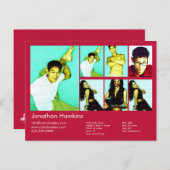 Carte Postale Acteur et modèle Rouge Capture d'écran (Devant / Derrière)