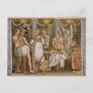 Carte Postale Acteurs qui se préparent pour une pièce de Satyr, 