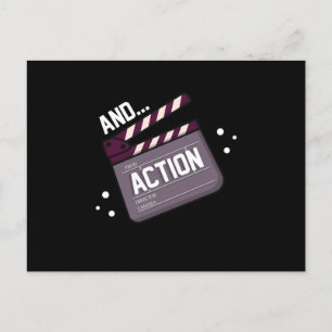 Carte Postale Action Acteur Clapperboard Acteur Film Gif