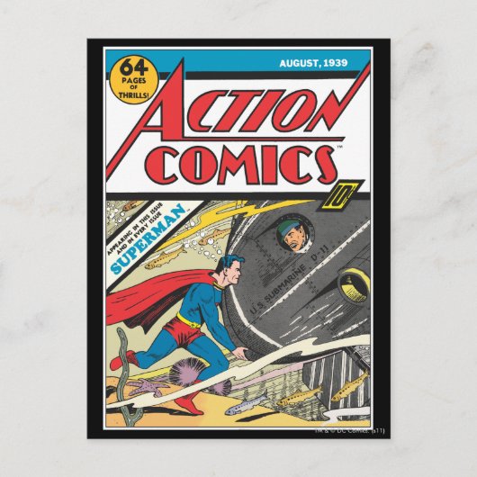 Carte Postale Action Comics - août 1939 (Devant)