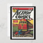 Carte Postale Action Comics - juin 1939 (Devant / Derrière)