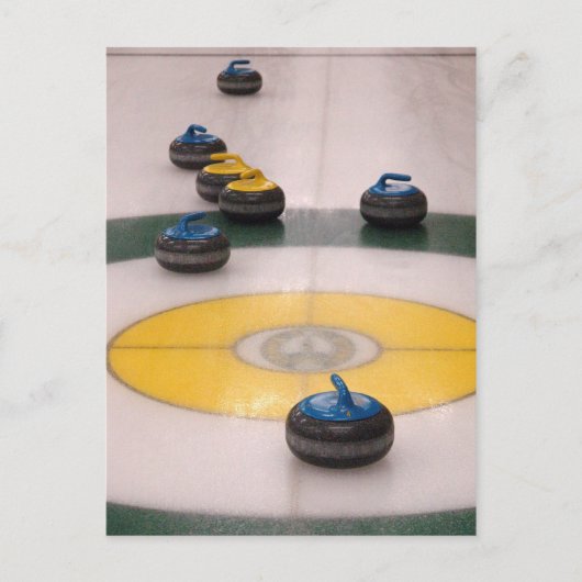 Carte Postale Action de curling (Devant)