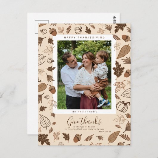 Carte Postale Action de grâce (Devant / Derrière)