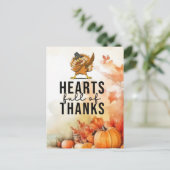 Carte Postale Action de grâce avec dinde (Debout devant)