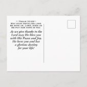 Carte Postale Action de grâce Écriture Sainte Louange au Seigneu (Dos)