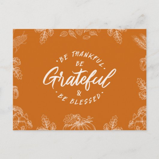 Carte Postale Action de grâces écrite à la main (Devant)