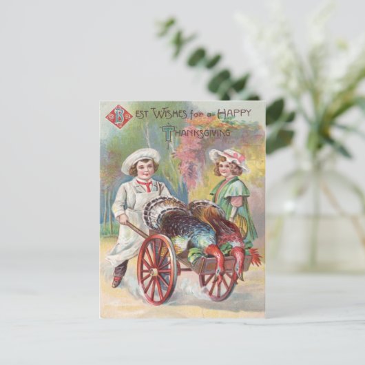 Carte Postale Action de grâces vintage (Debout devant)