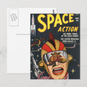 Carte Postale Action spatiale (Devant / Derrière)