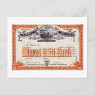 Carte Postale Actions de la Wilkes Barre & Eastern Railroad Anti