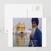 Carte Postale Actions/Karma proverbe sikh (Devant / Derrière)