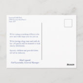 Carte Postale Activité de collecte de fonds à but non lucratif d (Dos)