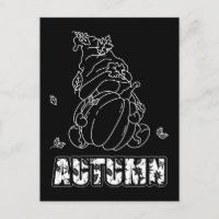 Activité de coloriage de lutin d'automne sur fond