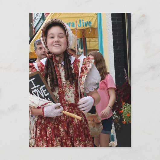 Carte Postale Actrice de cosplay Fantasy de livre ancien (Devant)